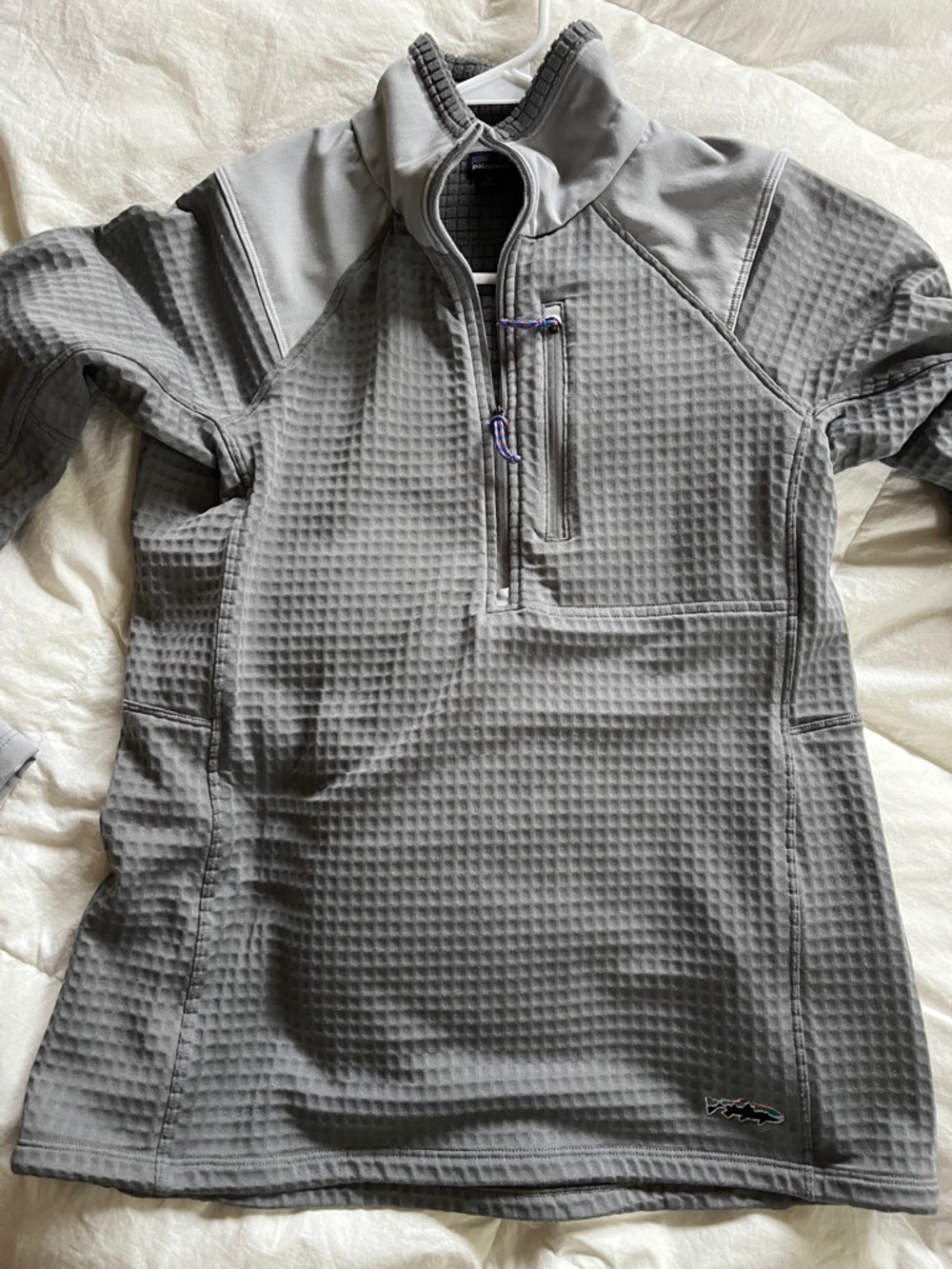 Patagonia Gray Waffle-Knit Pullover Half-Zip